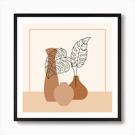 Vases And Plants Art Print