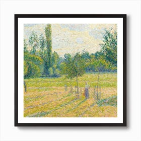 Late Afternoon In The Meadow, Camille Pissarro Art Print