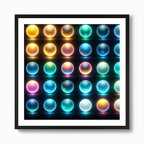 Glowing Spheres Art Print