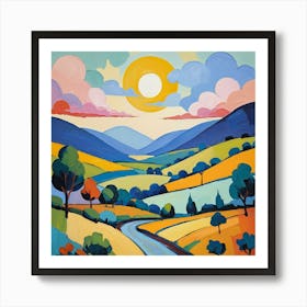 Sunny Day In The Country Art Print