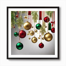 Christmas Tree Ornaments 1 Art Print