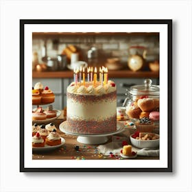 Birthday Cake 24 Art Print
