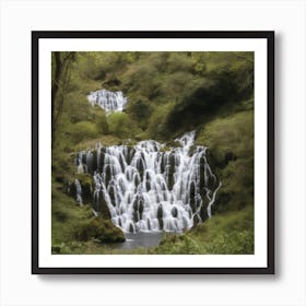 Waterfalls In The Forest Art Print