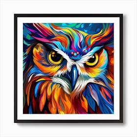 Colorful Owl 14 Art Print