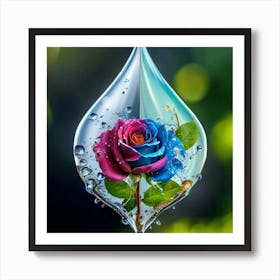 The Realistic And Real Picture Of Beautiful Rose 4 Art Print