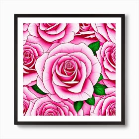 Pink Roses 9 Art Print