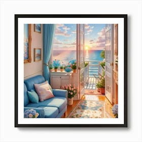 Of A Living Room Art Print