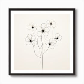 Wire Flowers Art Print