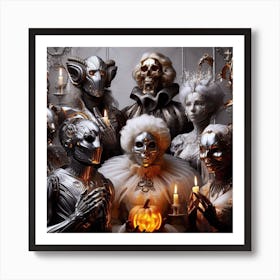 Group Of Skeletons Art Print