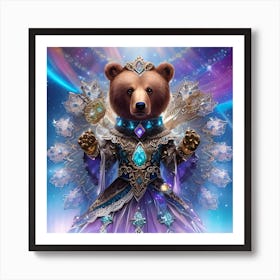 Bear In A Dress 1 Art Print