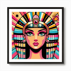 Pop Egyptian Shereen Sparkle Art Print