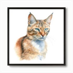 Serengeti Cat Portrait 1 Art Print