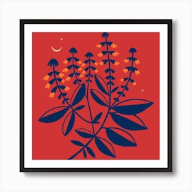 Basil Bloom Square Art Print