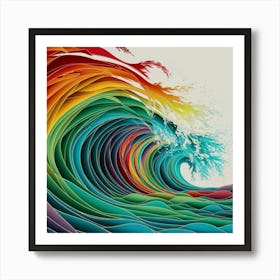 Rainbow Wave Art Print