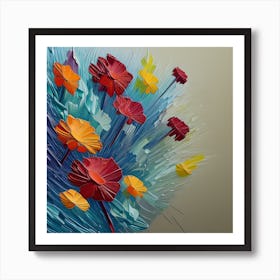 Painted Floral Outburst Art Print