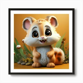 Cute Little Squirrel Art Print