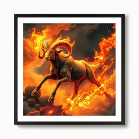 Ram Zodiac Sign 9 Art Print