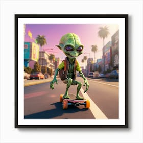 Alien Skate 17 Art Print