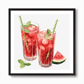 Watermelon Cocktail 23 Art Print