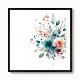 Watercolor Flowers 52 Art Print