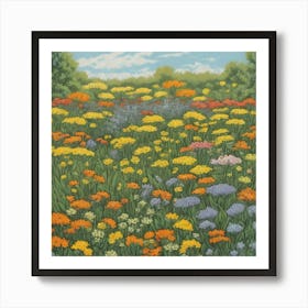 Silent Spring Garden Flowers Art Print 2 Art Print