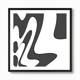 Black And White Abstract Art Print