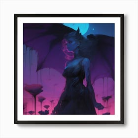 Woman With Wings Art Print