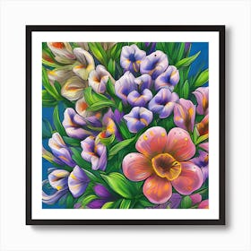 Alstroemeria Flowers 40 Art Print