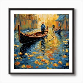 Venice Gondolas 1 Art Print