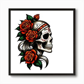 Day Of The Dead Skull Art Print