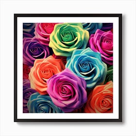 Colorful Roses 15 Art Print