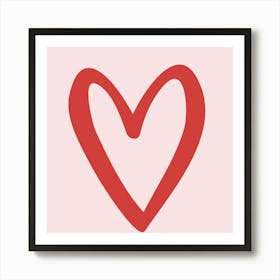 harthe love Pink and Red Art Print