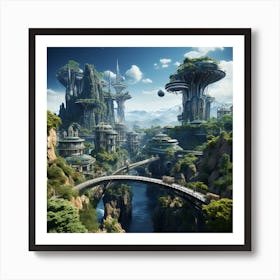 Futuristic City 2 Art Print