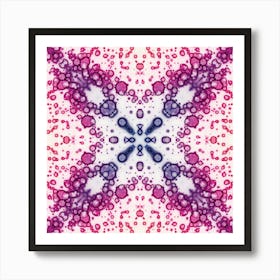 Pink Watercolor Flower Pattern Made Of Spots 3 Art Print