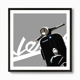 Vespa Scooter on gray Art Print