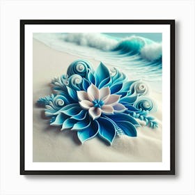 3d Flower Art Art Print