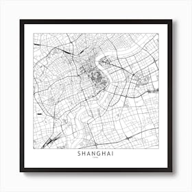 Shanghai Map Art Print