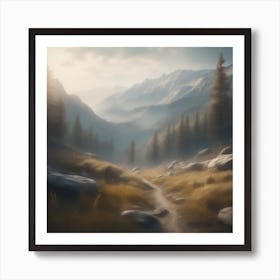 Path Through The Mountains Art Print