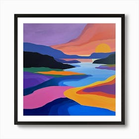 Colourful Abstract Abisko National Park Sweden 2 Art Print