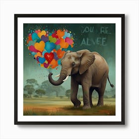 Default You Are So Loved Elephant Art 0 Art Print