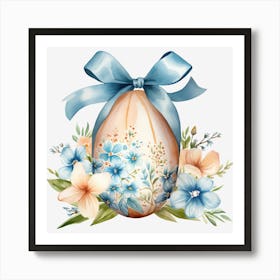 Easter Egg With Flowers 6 Art Print