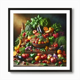 Fruit And Vegetables Art Print