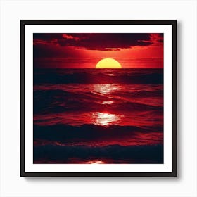 Sunset Painting, Sunset Painting, Sunset Painting, Sunset Painting 3 Art Print