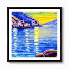 Sunset By The Sea Art Print