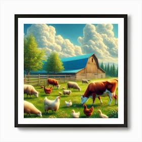 Farm Animals 1 Art Print