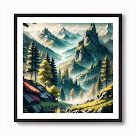 Landscape Painting 137 Art Print