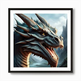 Majestic Dragon's Gaze Art Print