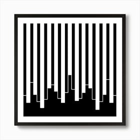 Black And White Cityscape Art Print