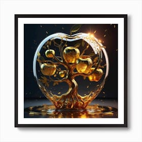 Golden Apple Tree Art Print