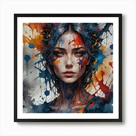 Splatter Girl 3 Art Print